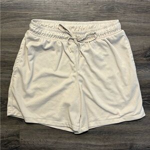 All in Motion Men's Cream Athletic Shorts